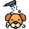 dog shower wash icon