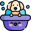dog in a bath icon